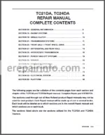 Photo 2 - New Holland TC21DA TC24DA Repair Manual