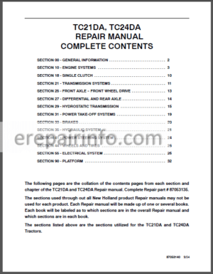 Photo 18 - New Holland TC21DA TC24DA Repair Manual