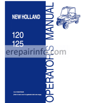 Photo 14 - New Holland Rustler 120 125 Operators Manual