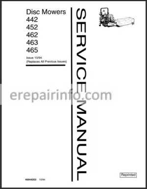 Photo 3 - New Holland 442 452 462 463 465 Service Manual Disc Mower