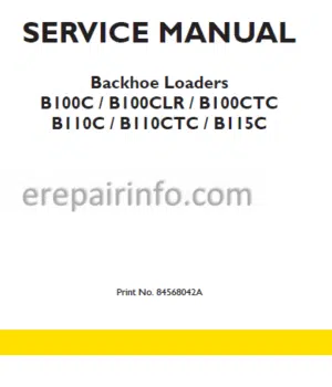 Photo 15 - New Holland B100C B100CLR B100CTC B110C B110CTC B115C Repair Manual