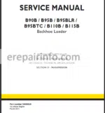 Photo 2 - New Holland B90B B95B B95BLR B95BTC B110B B115B Service Manual Backhoe Loader