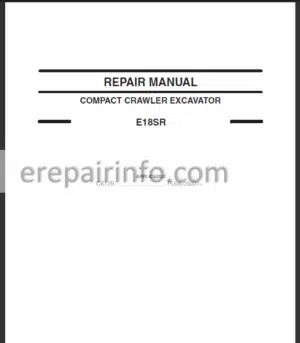 Photo 3 - New Holland E18SR Repair Manual Compact Crawler Excavator