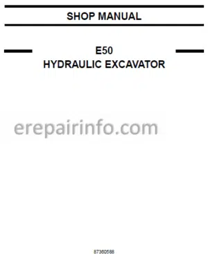 Photo 6 - New Holland E50 Shop Manual Hydraulic Excavator