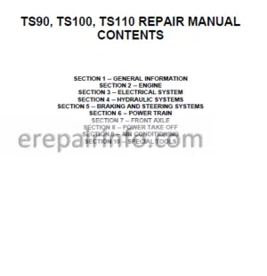 Photo 7 - New Holland TS90 TS100 TS110 Repair Manual