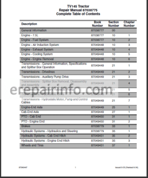 Photo 7 - New Holland TV145 Repair Manual