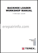 Photo 2 - Terex 820 860 880 Sx Elite 970 980 Elite TX760B TX860B TX970B TX980B Workshop Manual Backhoe Loader