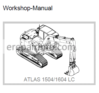 Photo 1 - Terex Atlas 1504 / 1604 LC Workshop Manual Excavator