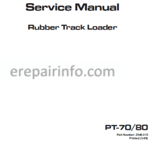 Photo 13 - Terex PT-70 PT-80 Service Manual Rubber Track Loader