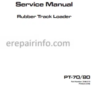 Photo 4 - Terex PT-70 PT-80 Service Manual Rubber Track Loader