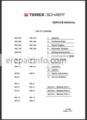 Photo 9 - Terex Shaef SKL SKS HML HR Service Manual