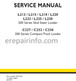 Photo 2 - New Holland L213 L215 L218 L220 L223 L225 L230 C227 C232 C238 Service Manual