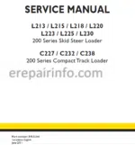 Photo 2 - New Holland L213 L215 L218 L220 L223 L225 L230 C227 C232 C238 Service Manual