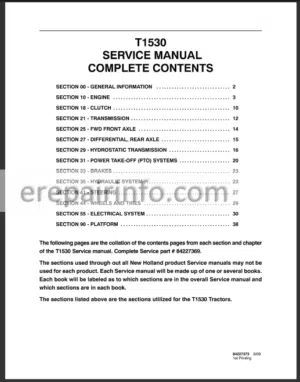 Photo 11 - New Holland T1530 Service Manual