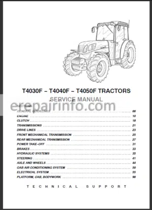 Photo 9 - New Holland T4030F T4040F T4050F Service Manual Tractors