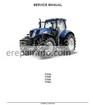 Photo 3 - New Holland T7030 T7040 T7050 T7060 Repair Manual