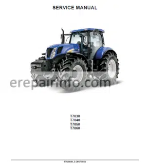 Photo 1 - New Holland T7030 T7040 T7050 T7060 Repair Manual