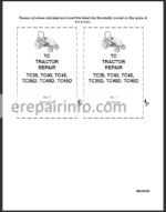 Photo 2 - New Holland TC35 TC35 TC40 TC40D TC45 TC45D Service Manual Tractor