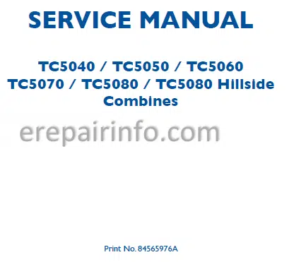 Photo 1 - New Holland TC5040 TC5050 TC5060 TC5070 TC5080 Service Manual
