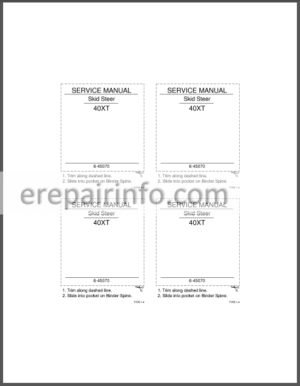 Photo 12 - Case 40XT Repair Manual Skid Steer Loader