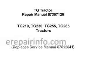 Photo 1 - New Holland TG210 TG230 TG255 TG285 Repair Manual