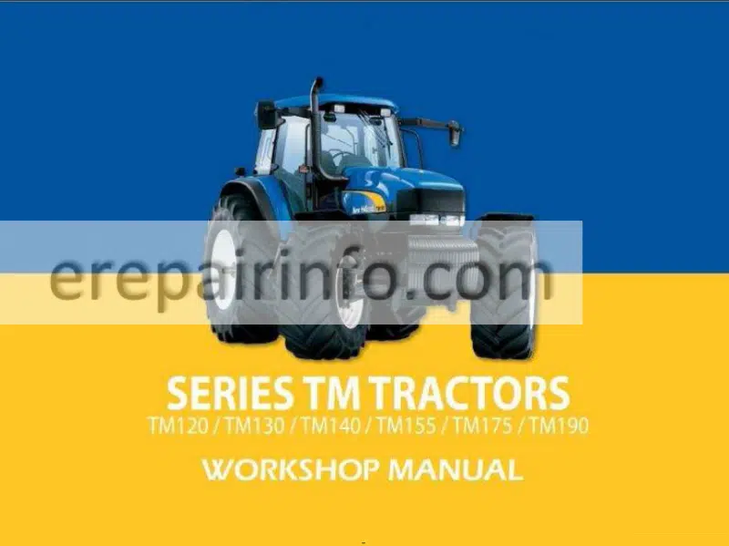 Photo 1 - New Holland TM120 TM130 TM140 TM155 TM175 TM190 Workshop Manual