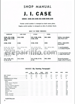 Photo 9 - Case 200B 300 300B 350 400B 500B 600B Shop Manual