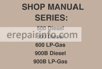 Photo 1 - Case 500 Diesel 600 Diesel 600 LP-Gas 900B Diesel 900B LP-Gas Shop Manual