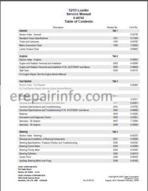 Photo 10 - Case 521D Service Manual