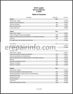 Photo 5 - Case 621D Service Manual Loader