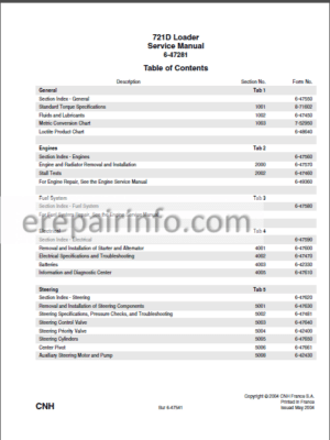 Photo 12 - Case 721D Service Manual Loader