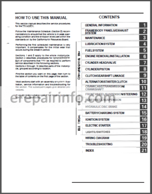 Photo 10 - Honda TRX400EX Service Manual ATV