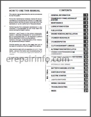 Photo 8 - Honda TRX400EX Service Manual ATV