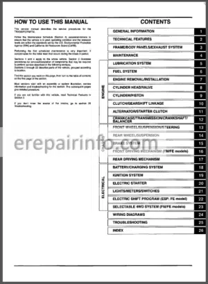 Photo 11 - Honda TRX500FE /FM/ TM Foreman Service Manual ATV