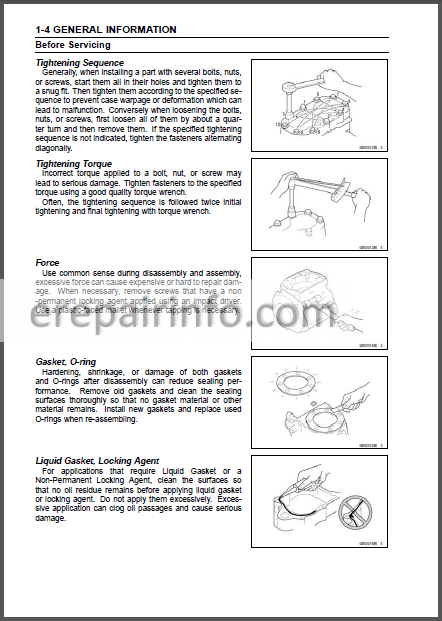 Photo 1 - Kawasaki BRUTE FORCE 750 4x4i KVF 750 4x4 Service Manual ATV
