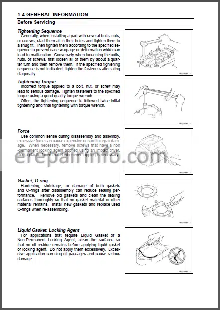 Photo 1 - Kawasaki BRUTE FORCE 750 4x4i KVF 750 4x4 Service Manual ATV