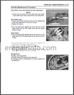 Photo 11 - Kawasaki KSV700V FORCE Service Manual ATV