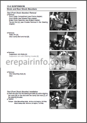 Photo 14 - Kawasaki MULE 600 4x4 Service Manual ATV