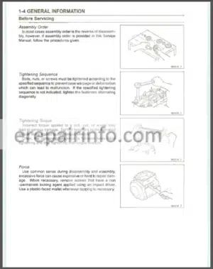 Photo 8 - Kawasaki Prairie 700 4x4 KVF 700 4x4 Service Manual ATV