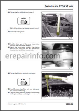 Photo 12 - Massey Ferguson 8400 Series Workshop Manual
