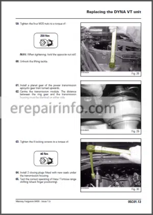 Photo 15 - Massey Ferguson 8400 Series Workshop Manual