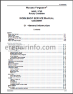 Photo 4 - Massey Ferguson 9695 9795 Workshop Service Manual Rotary Combine