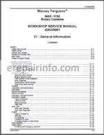 Photo 4 - Massey Ferguson 9695 9795 Workshop Service Manual Rotary Combine
