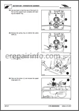 Photo 7 - McCormick GX-40H, 45H, 50H Service / Training Manual