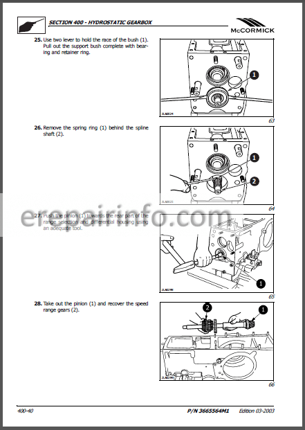 Photo 1 - McCormick GX-40H, 45H, 50H Service / Training Manual