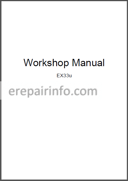 Photo 1 - Hitachi EX33u Workshop Manual