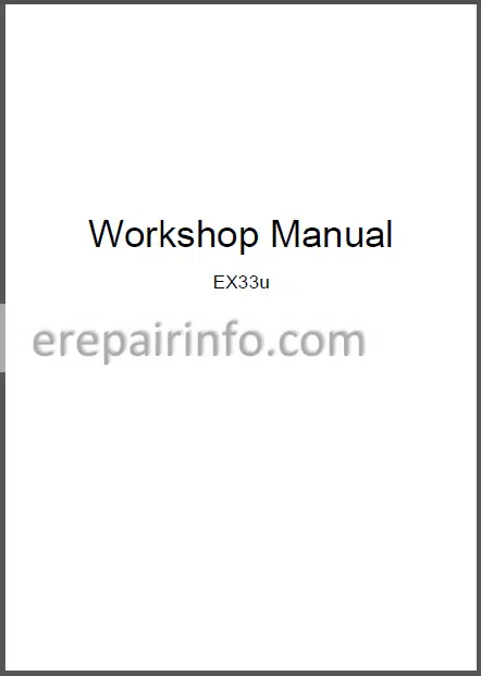 Photo 1 - Hitachi EX33u Workshop Manual