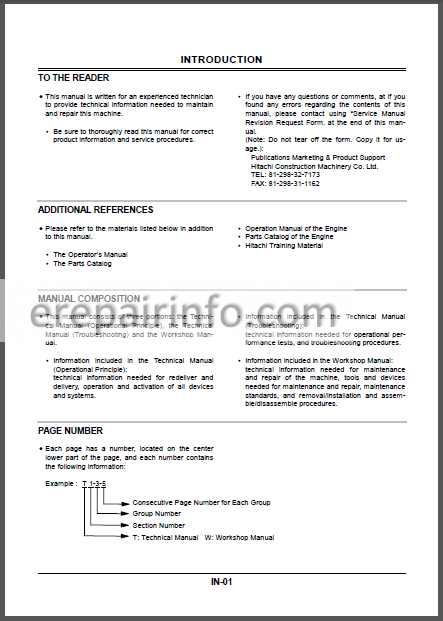 Photo 1 - Hitachi EX550-5 EX550LC-5 EX600H-5 EX600LCH-5 Workshop Manual