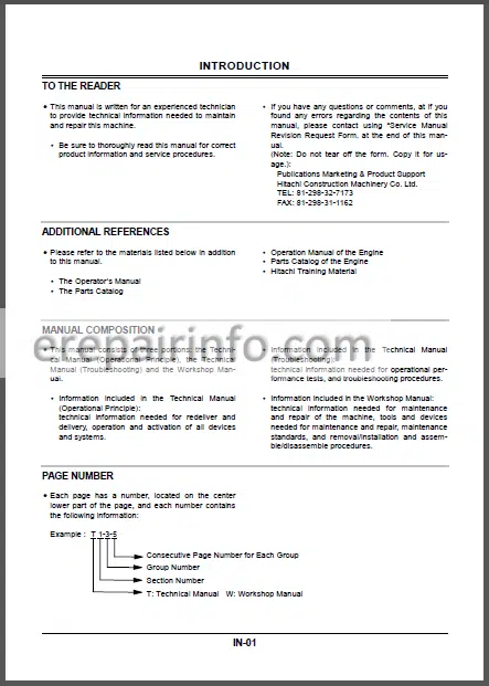 Photo 1 - Hitachi EX550-5 EX550LC-5 EX600H-5 EX600LCH-5 Workshop Manual