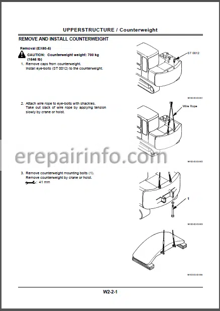 Photo 1 - Hitachi EX60-5 75UR-3 75URLC Workshop Manual Excavator